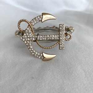 NEW Handcrafted Crystal Anchor Wire Wrapped Bracelet